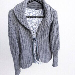 Wool blend cardigan jacket by Solola (Paris), fully lined, vintage